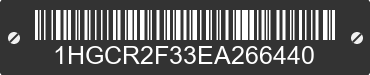 2014 HONDA Accord 1HGCR2F33EA266440 VIN decoded
