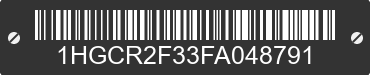 2015 HONDA Accord 1HGCR2F33FA048791 VIN decoded