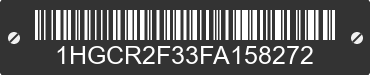 2015 HONDA Accord 1HGCR2F33FA158272 VIN decoded