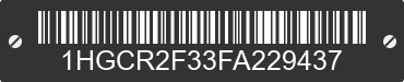 2015 HONDA Accord 1HGCR2F33FA229437 VIN decoded