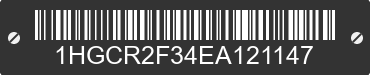 2014 HONDA Accord 1HGCR2F34EA121147 VIN decoded