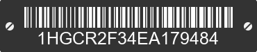 2014 HONDA Accord 1HGCR2F34EA179484 VIN decoded