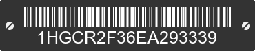 2014 HONDA Accord 1HGCR2F36EA293339 VIN decoded