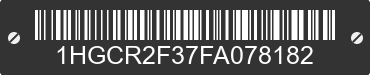 2015 HONDA Accord 1HGCR2F37FA078182 VIN decoded