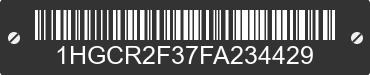 2015 HONDA Accord 1HGCR2F37FA234429 VIN decoded