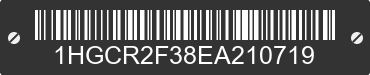 2014 HONDA Accord 1HGCR2F38EA210719 VIN decoded
