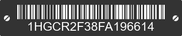 2015 HONDA Accord 1HGCR2F38FA196614 VIN decoded