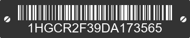 2013 HONDA Accord 1HGCR2F39DA173565 VIN decoded