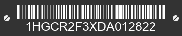 2013 HONDA Accord 1HGCR2F3XDA012822 VIN decoded