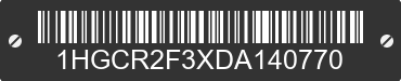 2013 HONDA Accord 1HGCR2F3XDA140770 VIN decoded