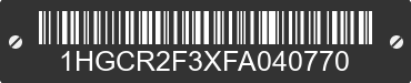2015 HONDA Accord 1HGCR2F3XFA040770 VIN decoded