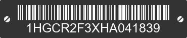 2017 HONDA Accord 1HGCR2F3XHA041839 VIN decoded