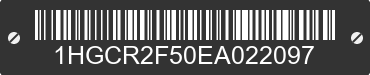 2014 HONDA Accord 1HGCR2F50EA022097 VIN decoded