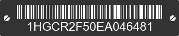 2014 HONDA Accord 1HGCR2F50EA046481 VIN decoded