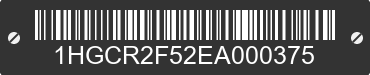 2014 HONDA Accord 1HGCR2F52EA000375 VIN decoded
