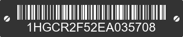 2014 HONDA Accord 1HGCR2F52EA035708 VIN decoded