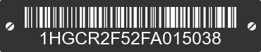 2015 HONDA Accord 1HGCR2F52FA015038 VIN decoded
