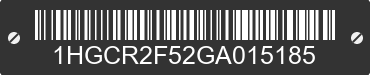 2016 HONDA Accord 1HGCR2F52GA015185 VIN decoded