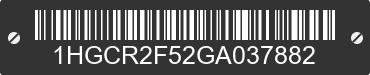 2016 HONDA Accord 1HGCR2F52GA037882 VIN decoded