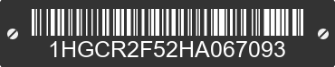 2017 HONDA Accord 1HGCR2F52HA067093 VIN decoded