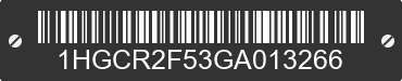 2016 HONDA Accord 1HGCR2F53GA013266 VIN decoded