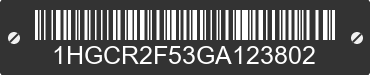 2016 HONDA Accord 1HGCR2F53GA123802 VIN decoded