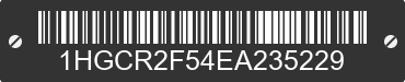 2014 HONDA Accord 1HGCR2F54EA235229 VIN decoded