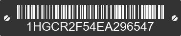 2014 HONDA Accord 1HGCR2F54EA296547 VIN decoded
