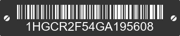 2016 HONDA Accord 1HGCR2F54GA195608 VIN decoded