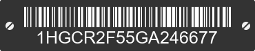 2016 HONDA Accord 1HGCR2F55GA246677 VIN decoded
