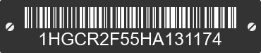 2017 HONDA Accord 1HGCR2F55HA131174 VIN decoded