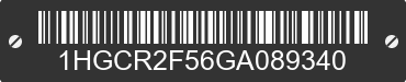 2016 HONDA Accord 1HGCR2F56GA089340 VIN decoded