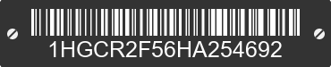 2017 HONDA Accord 1HGCR2F56HA254692 VIN decoded
