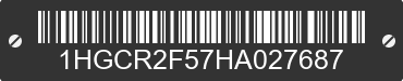 2017 HONDA Accord 1HGCR2F57HA027687 VIN decoded