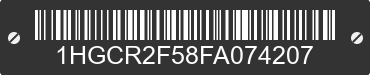 2015 HONDA Accord 1HGCR2F58FA074207 VIN decoded