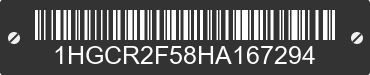 2017 HONDA Accord 1HGCR2F58HA167294 VIN decoded
