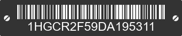 2013 HONDA Accord 1HGCR2F59DA195311 VIN decoded