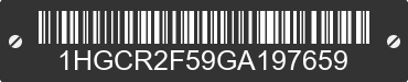 2016 HONDA Accord 1HGCR2F59GA197659 VIN decoded