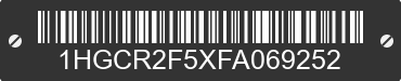 2015 HONDA Accord 1HGCR2F5XFA069252 VIN decoded