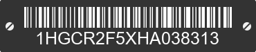 2017 HONDA Accord 1HGCR2F5XHA038313 VIN decoded