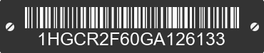 2016 HONDA Accord 1HGCR2F60GA126133 VIN decoded