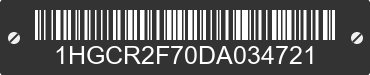 2013 HONDA Accord 1HGCR2F70DA034721 VIN decoded