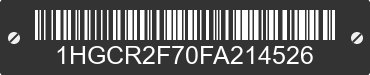 2015 HONDA Accord 1HGCR2F70FA214526 VIN decoded