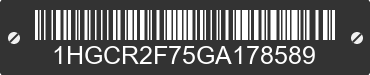 2016 HONDA Accord 1HGCR2F75GA178589 VIN decoded
