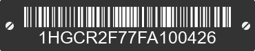 2015 HONDA Accord 1HGCR2F77FA100426 VIN decoded