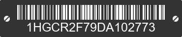 2013 HONDA Accord 1HGCR2F79DA102773 VIN decoded