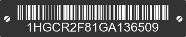 2016 HONDA Accord 1HGCR2F81GA136509 VIN decoded