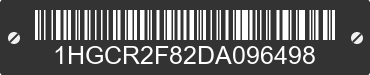 2013 HONDA Accord 1HGCR2F82DA096498 VIN decoded