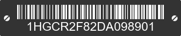 2013 HONDA Accord 1HGCR2F82DA098901 VIN decoded