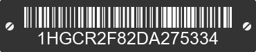 2013 HONDA Accord 1HGCR2F82DA275334 VIN decoded